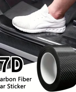Fiber Sticker Auto Door Welcome Pedal Guards