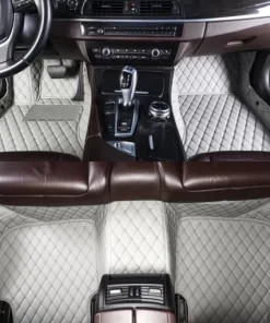 Grey Leather Car Mats Set