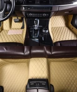 Beige Leather Car Mats Set