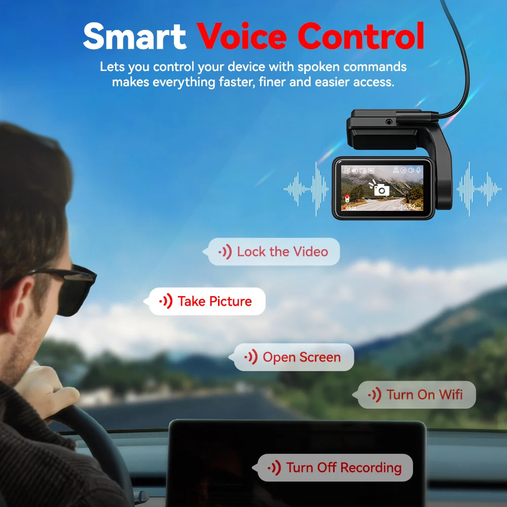 A4 Dash Camera Front and Rear 4k Dash Cam Drive Recorder for Wi-Fi GPS Car DVR for 24H Parking Mode Black Box for Car A4 Dash Camera Front and Rear 4k Dash Cam Drive Recorder
