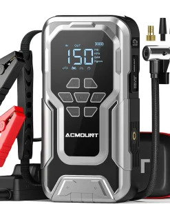 ACMOUNT 5-in-1 Jump Starter, 3500A Car Jumper Battery Pack with 150PSI Tire Inflator, LCD Display, LED Light