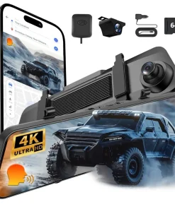 Aprilboy 4K Dash Cam 12 Inch ADAS Car DVR with External GPS Support WDR Night Vision G-Sensor Loop Recording Parking