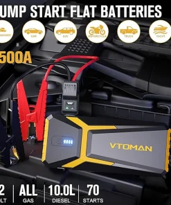 VTOMAN Power Bank 20000mAh Jump Starter Portable Charger Car Booster 4500A Auto Starting Device Emergency Car Battery Starter