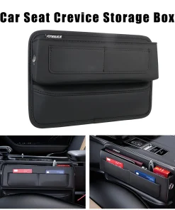 Car Stowing Tidying PU Leather Universal Car Seat Crevice Storage Box Center Console Armrest Hidden Box Interior Accessories