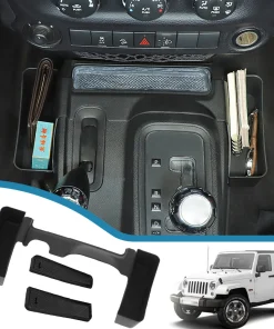 Car Gear Shift Side Storage Box Stowing Tidying Organizer Container Case for Jeep Wrangler JK 2011-2017 Interior Accessories