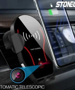 Vent Mount Car Charger, 10W/7.5W/5W Qi Fast Charging Phone Holder, Smart Sensor, Touch Control
