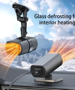 12V 200W Car Heater Demister Strong Suction Type Electric Cooling Heating Fan Automobile Windshield Defogger Defroster Demister
