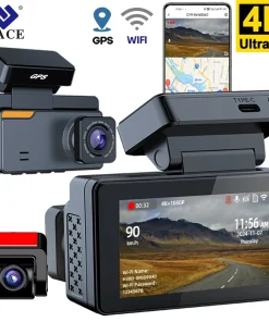 4K Dash Cam Car DVR Support WIFI GPS 4K Front And 1080P Rear Rear Camera Dual Lens Night Vision Video Recorder Black Box
