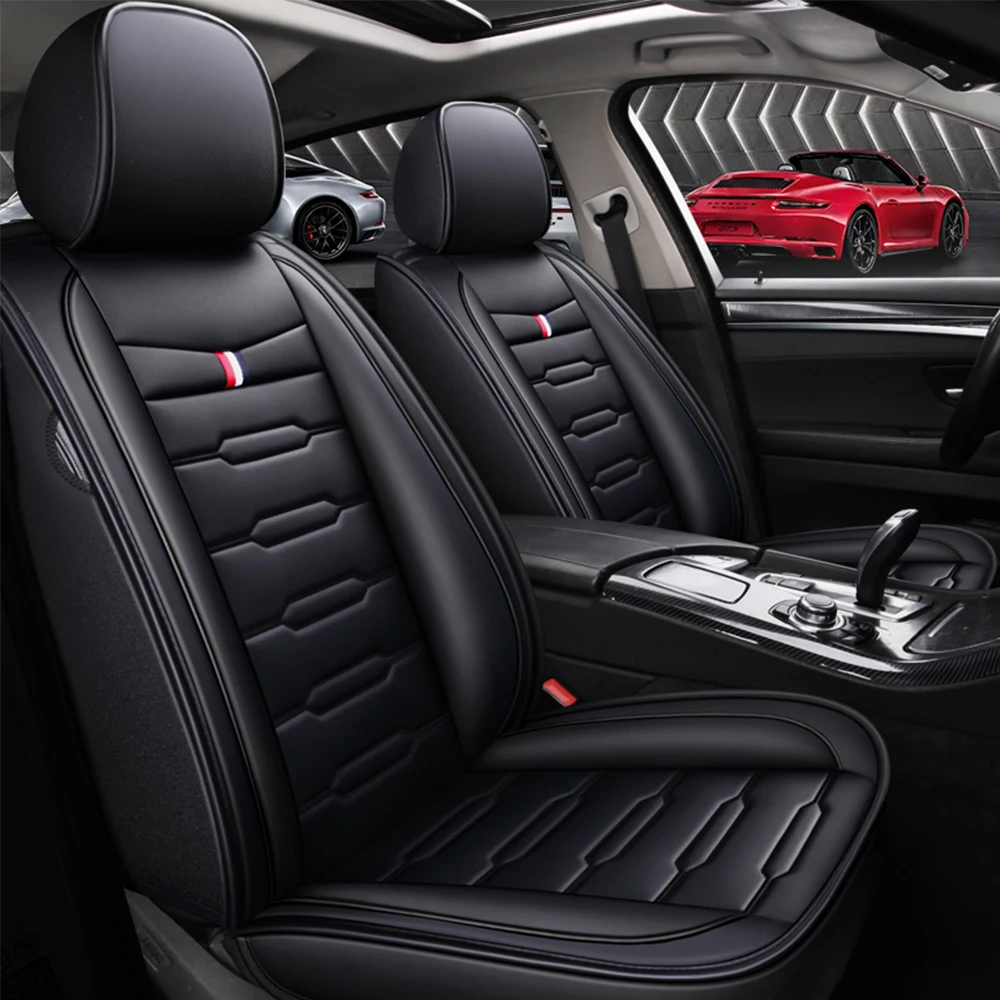 Leather Black Car Seat Covers Leather Black Car Seat Covers