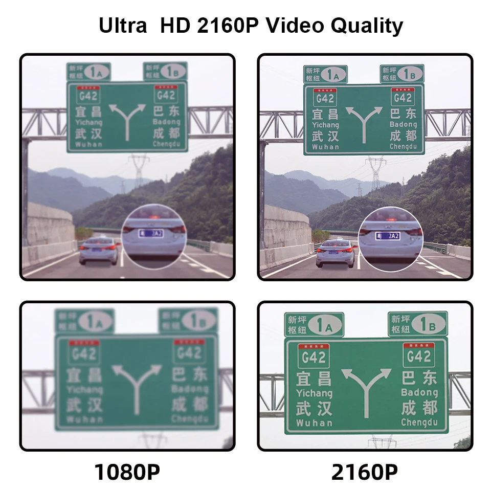 4K Dash Cam Car DVR Support WIFI GPS 4K Front And 1080P Rear Camera Dual Lens Night Vision Dash Cam Car DVR Support WIFI with night vision
