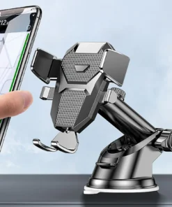 Car Phone Mount Holder Suction Cup Car Phone Holder Auto Air Outlet Cell Phone Bracket Long Arm Telescopic Cellphone Support