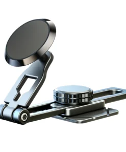 Magnetic Car Phone Bracket Slide Rail Adjustable Foldable Mobile Phone Mount Stand 360 Degree Rotary for Tesla Model 3 X Y S
