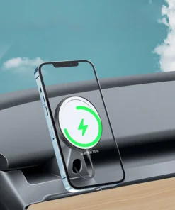 Magnetic Phone Holder Auto GPS Holder with Base for MagSafe Mobile Phone Bracket Magnet Cell Phone Stand for Tesla Model 3 Y